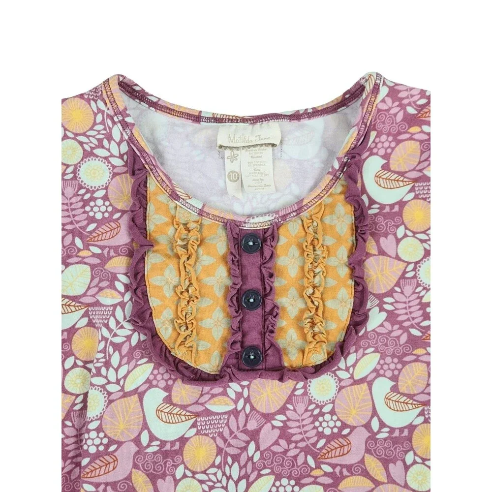 Matilda Jane Girls 10 Secret Fields Birdsong At Dawn Long Sleeve Twirly Dress
